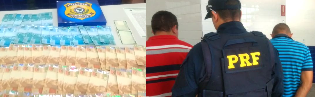 PRF apreende dinheiro falso e prende estelionatários